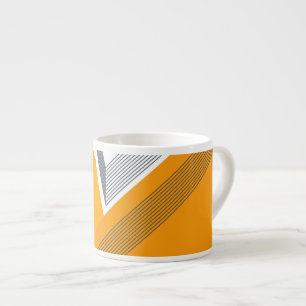 Modern, cool, trendy, urban, simple geometric art espresso cup