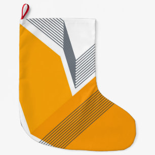 Modern, cool, trendy, urban, simple geometric art large christmas stocking