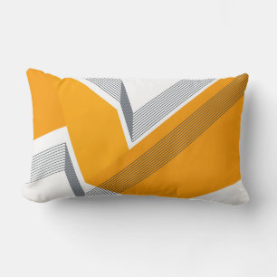 Modern, cool, trendy, urban, simple geometric art lumbar cushion