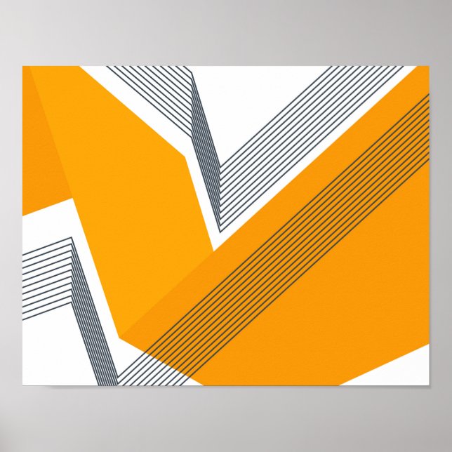 Modern, cool, trendy, urban, simple geometric art poster (Front)