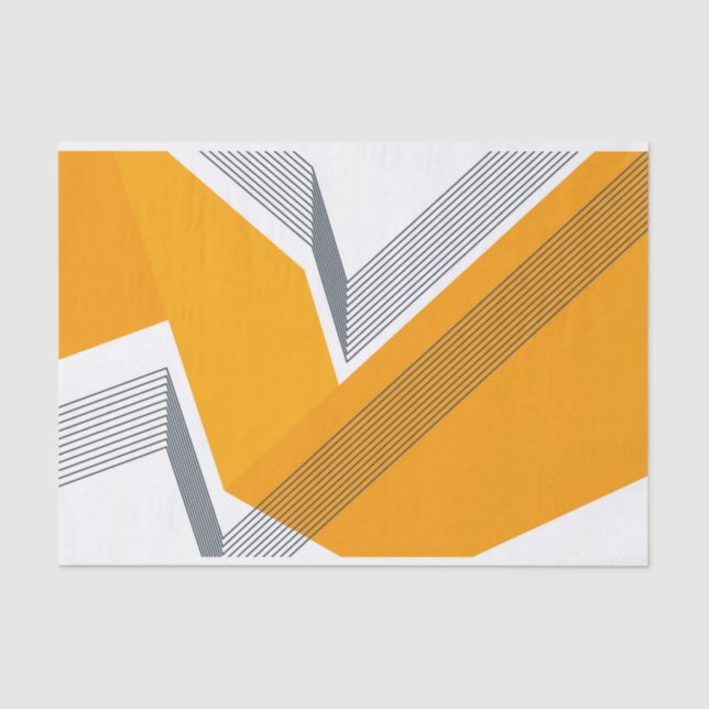 Modern, cool, trendy, urban, simple geometric art tissue paper (Front)