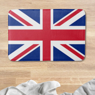 modern cool union jack flag london fashion bath mat