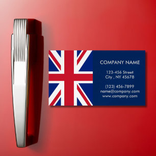 modern cool union jack flag london fashion 	Magnetic business card