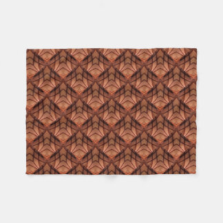 Modern Copper Coloured Pattern 034 Fleece Blanket