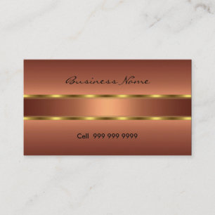 Modern Copper Orange  Elegant Business Card