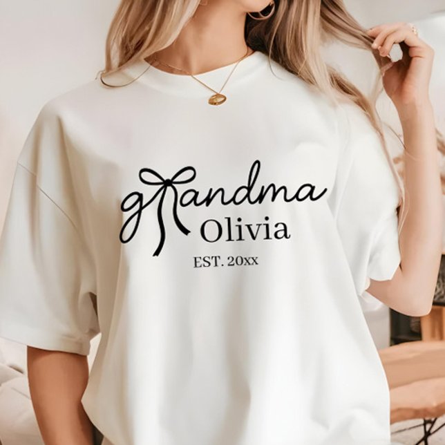 Modern Coquette Bow Grandma T-Shirt (Creator Uploaded)