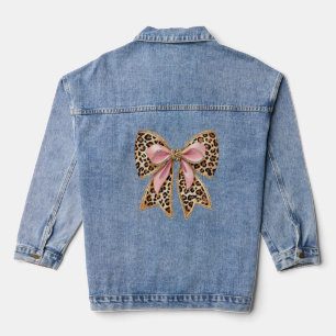 Modern coquettish bow denim jacket