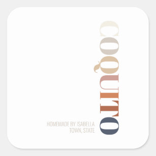 Modern Coquito Christmas Square Sticker