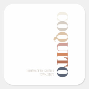 Modern Coquito Christmas Square Sticker