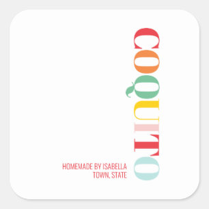Modern Coquito Christmas Square Sticker