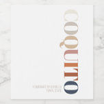 Modern Coquito Christmas Wine Label<br><div class="desc">Modern earthy colour typography. 
Add name and where it was made for a personal touch.</div>