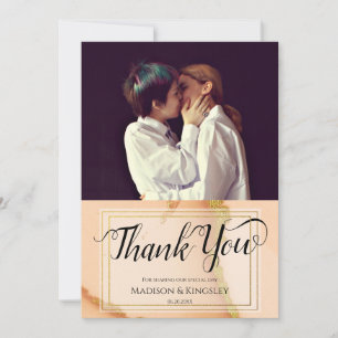 Modern Coral Abstract 💡 Inky Oil Wedding Invitation