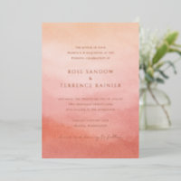 Modern Coral Coastal Chic Elegant Wedding