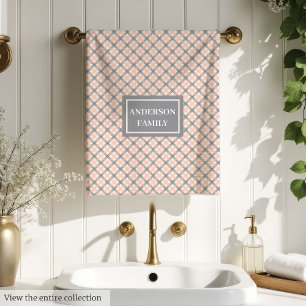 Modern Coral Grey Towels Classic Family Gift Idea