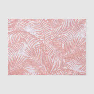 Modern coral pink faux glitter elegant palm tree tissue paper