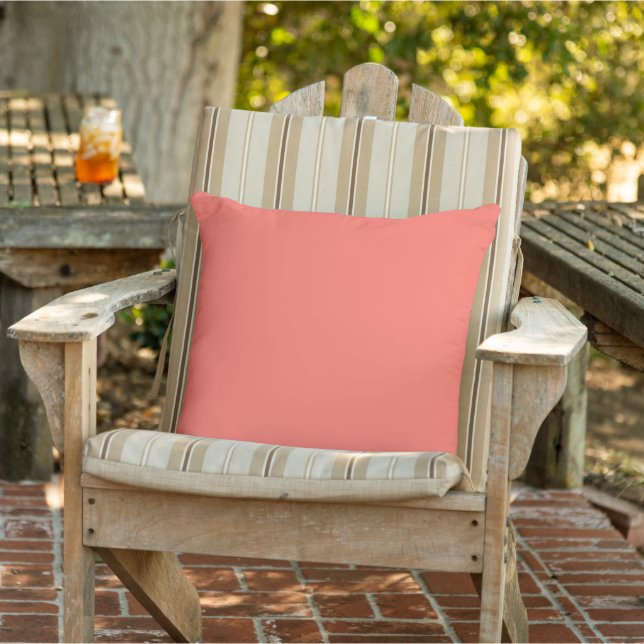 Modern Coral pink Plain Solid Colour Cushion (Chair)