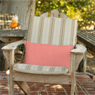 Modern Coral pink Plain Solid Colour Lumbar Cushion