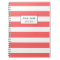 Modern Coral White Stripes Pattern