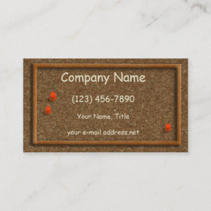 Modern Cork Board wood frame Business Card