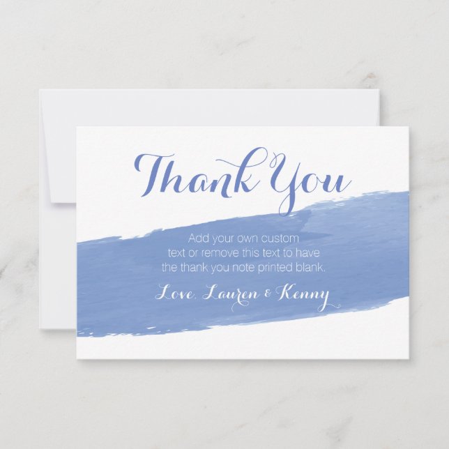 Modern, Cornflower Blue Thank You Cards (Front)