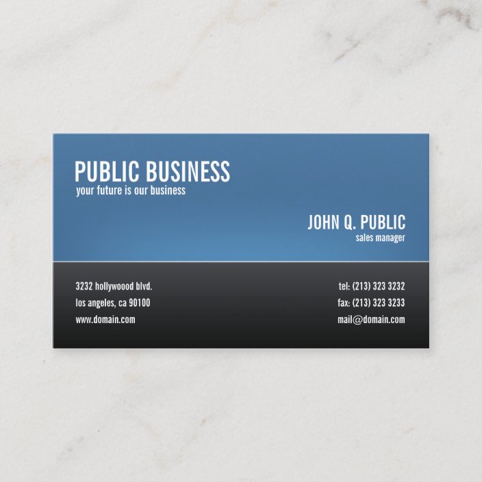 Modern Corporate Black and Blue Business Card | Zazzle.com.au