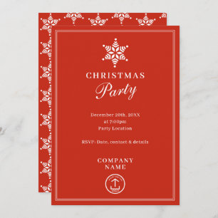 Modern Corporate Business Christmas Party  Invitation
