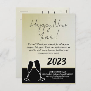 Modern Corporate Business Happy New Year 2023  Holiday Postcard