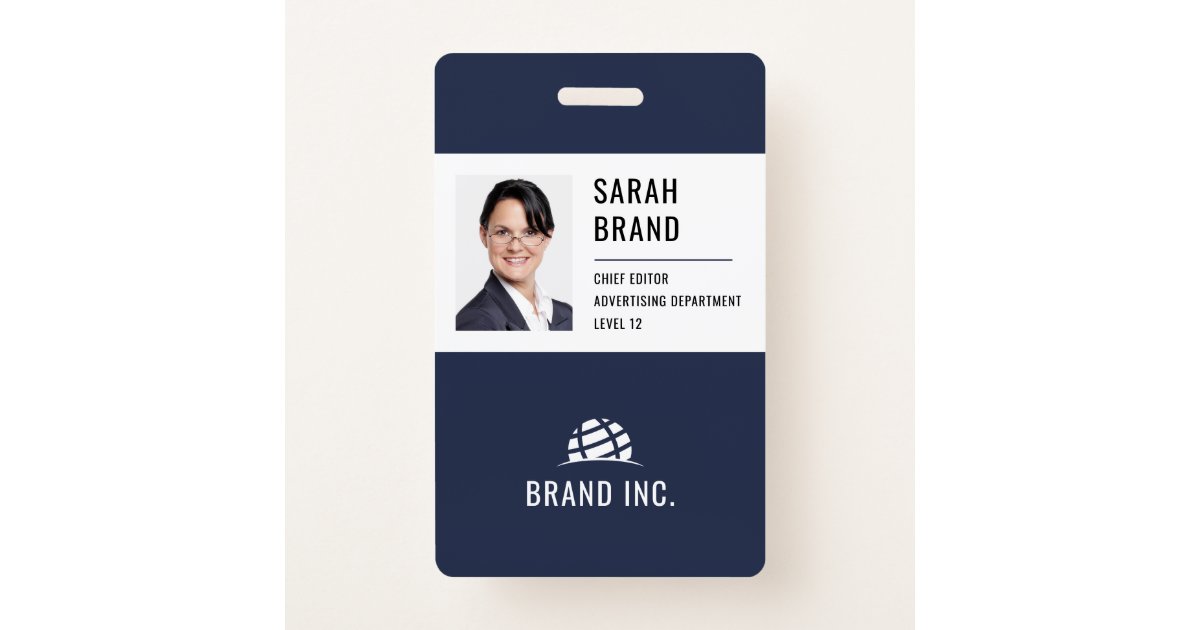 Modern Corporate Business ID ID Badge | Zazzle.com.au