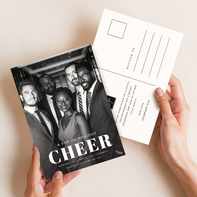 Modern Corporate Business Photo Holiday Postcard (Creator Uploaded)
