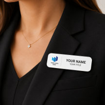 Modern Corporate Employee Logo Magnetic Name Badge