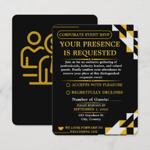 Modern Corporate Event RSVP Card
