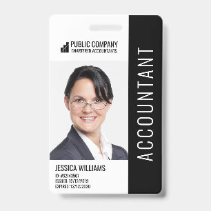 Modern Corporate Logo Photo Employee ID Badge