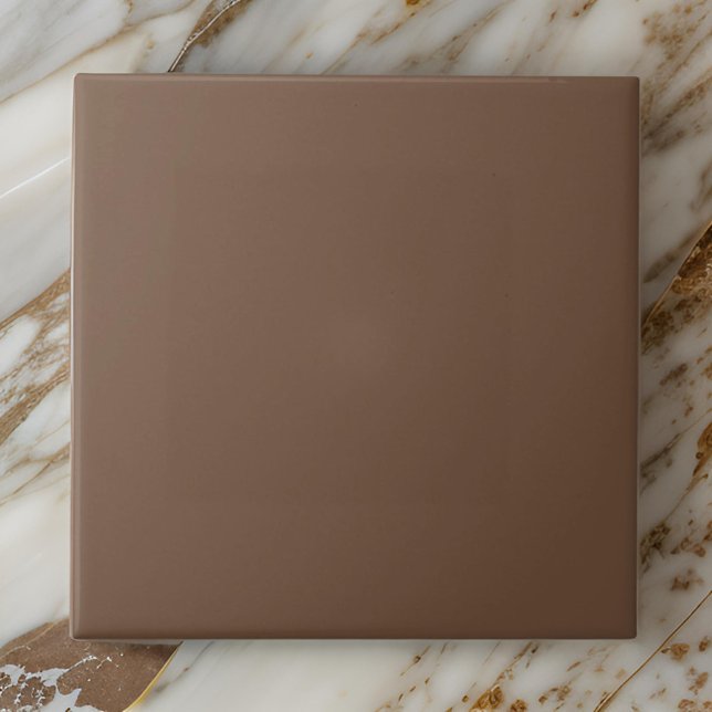 Modern Cosy Solid Colour Bison Brown Ceramic Tile (Creator Uploaded)