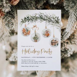 Modern Cosy Winter Ornament Holiday Party Invitation