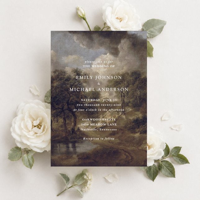 Modern cottage, fine art wedding invitation (Creator Uploaded)