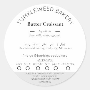 Modern Cottage Food Law Stickers