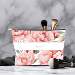 Modern Cottagecore Blush Peony Accessory Pouch<br><div class="desc">Store your essentials in style with the Blush Floral Make-Up Bag. Featuring a stunning peony design, this bag is both practical and beautiful, making it a perfect gift for bridesmaids or a treat for yourself. Compact yet spacious, it fits easily in your tote or backpack, making it a must-have for...</div>