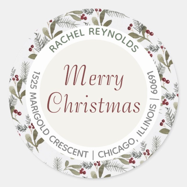 Modern Country Christmas Envelope Seal (20) (Front)