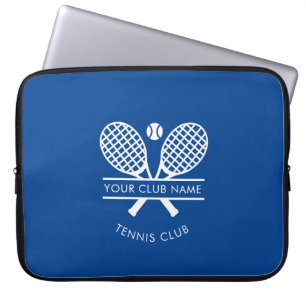 Modern Country Club Name Tennis Custom Laptop Sleeve