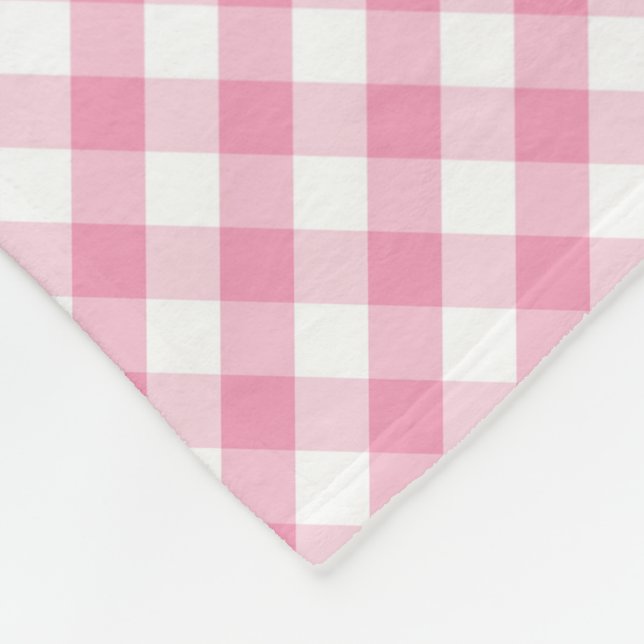 Modern Country Gingham Check Pattern Fleece Blanket (Corner)