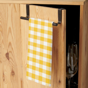 Modern Country Gingham Check Pattern Tea Towel