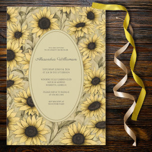 Modern Country Sunflower Bridal Shower Invitation