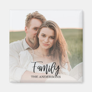 Modern Couple Collage Photo & lovely Family Gift Magnet
