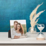 Modern Couple Collage Photo & Minimal Family Gift Plaque<br><div class="desc">Modern Couple Collage Photo & Minimal Family Gift</div>