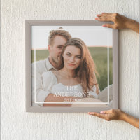Modern Couple Collage Photo & Minimal Family Gift