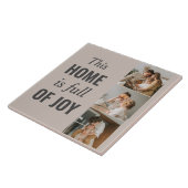 Modern Couple Family Photo & Family Quote Ceramic Tile (Side)
