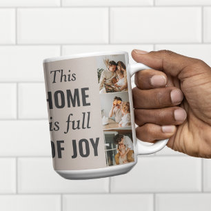 Modern Couple Family Photo & Family Quote Coffee Mug