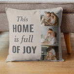 Modern Couple Family Photo & Family Quote Cushion<br><div class="desc">Modern Couple Family Photo & Family Quote</div>