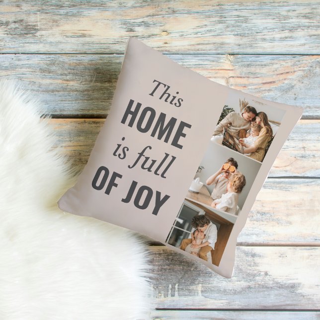 Modern Couple Family Photo & Family Quote Cushion (Creator Uploaded)