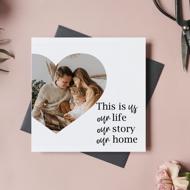 Modern Couple Family Photo & Family Quote Gift (Creator Uploaded)